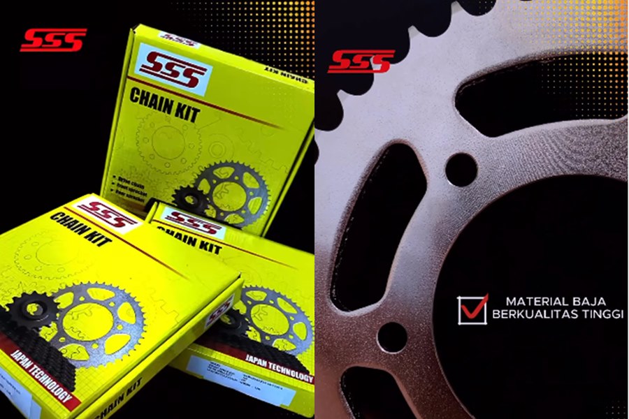 SSS Kenalkan Chain Kit Berkualitas OEM, Bahan Baja Ringan dan Kuat&nbsp;!